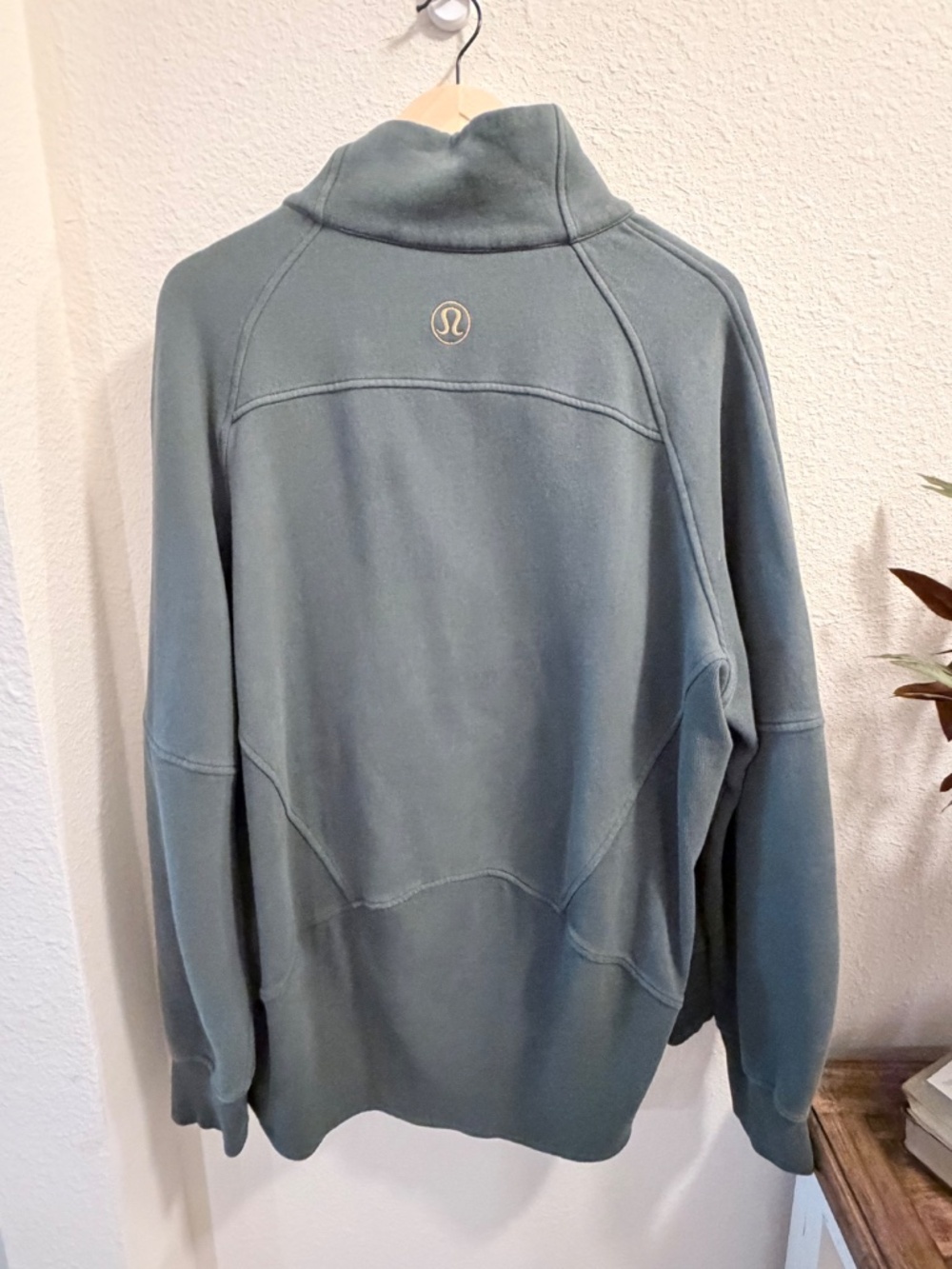 Lululemon Scuba Oversized Funnel-Neck Half Zip Long Dark Forest Gold XL/XXL - Picture 7 of 9